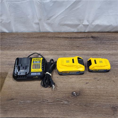 AS-IS DeWalt 20V MAX POWERSTACK DCBP315-2C Lithium-Ion 1.7Ah and 5Ah Battery and Charger Starter Kit 3 Pc