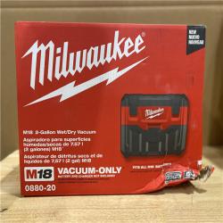 NEW! -Milwaukee M18 18-Volt 2 Gal. Lithium-Ion Cordless Wet/Dry Vacuum (Vacuum-Only)