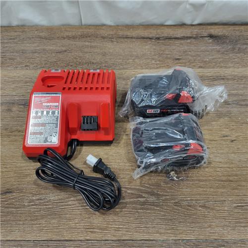 AS-IS Milwaukee M18 18-Volt Lithium-Ion Starter Kit with One 5.0 Ah and One 2.0 Ah Battery and Charger