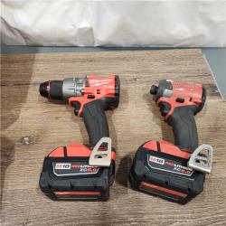 AS-IS Milwaukee M18 FUEL 18V Lithium-Ion Brushless Cordless Hammer Drill and Impact Driver Combo Kit (2-Tool) with 2 Batteries