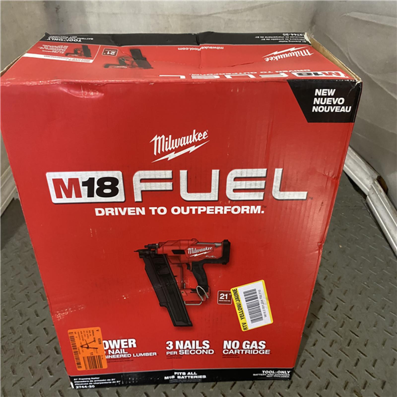 Houston location AS-IS Milwaukee 2744-20 M18 FUEL 21-Degree Cordless Framing Nailer (Tool Only)