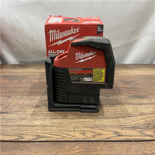 AS-IS MILWAUKEE M12 12-Volt Lithium-Ion Cordless Green 125 Ft. Cross Line and Plumb Points Laser Level (Tool-Only)