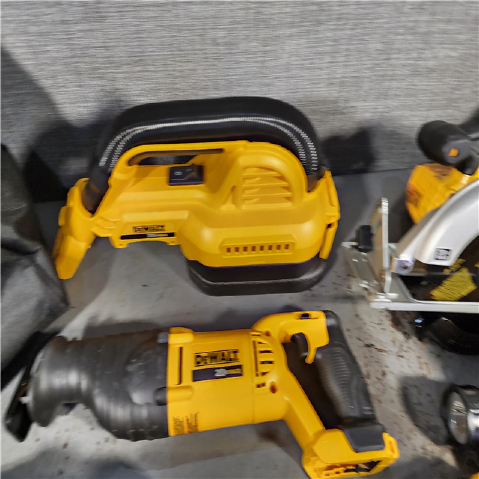 HOUSTON LOCATION - AS-IS DEWALT 20-Volt Max Lithium-Ion 9-Tool Cordless Combo Kit with Two 2.0 Ah Batteries, Charger and 2 Bags