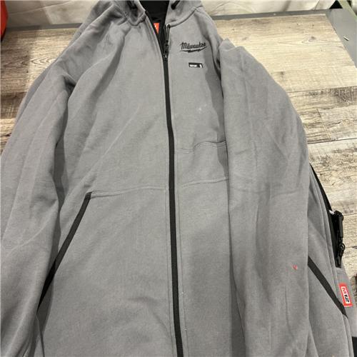 AS-IS Milwaukee M12 12-Volt Cordless Gray Heated Jacket Hoodie Kit (X-Large)