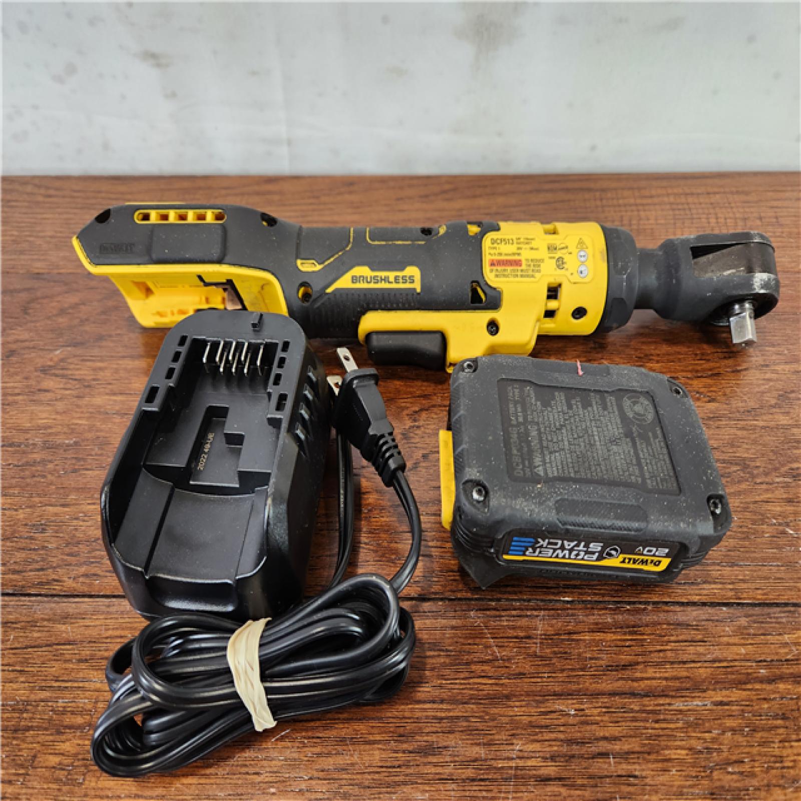 AS-IS DEWALT 20V Max Lithium-Ion Cordless Brushless 3/8 in Ratchet Kit