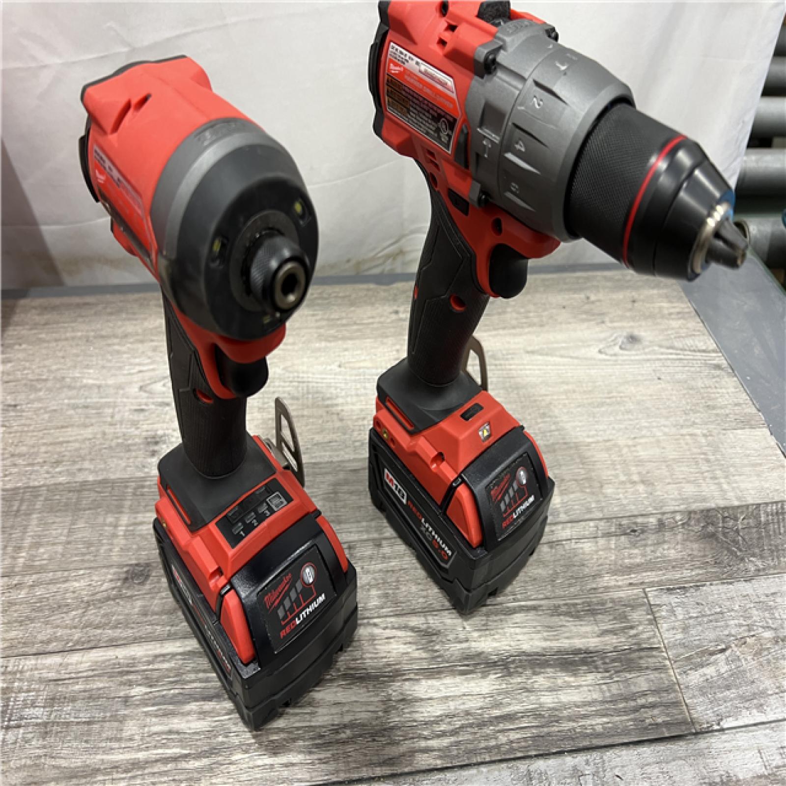 AS-IS Milwaukee M18 FUEL 18V Lithium-Ion Brushless Cordless Hammer Drill and Impact Driver Combo Kit (2-Tool) with 2 Batteries