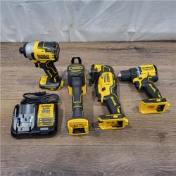 AS-IS DeWalt 20V MAX ATOMIC Cordless Brushless 4 Tool Combo Kit