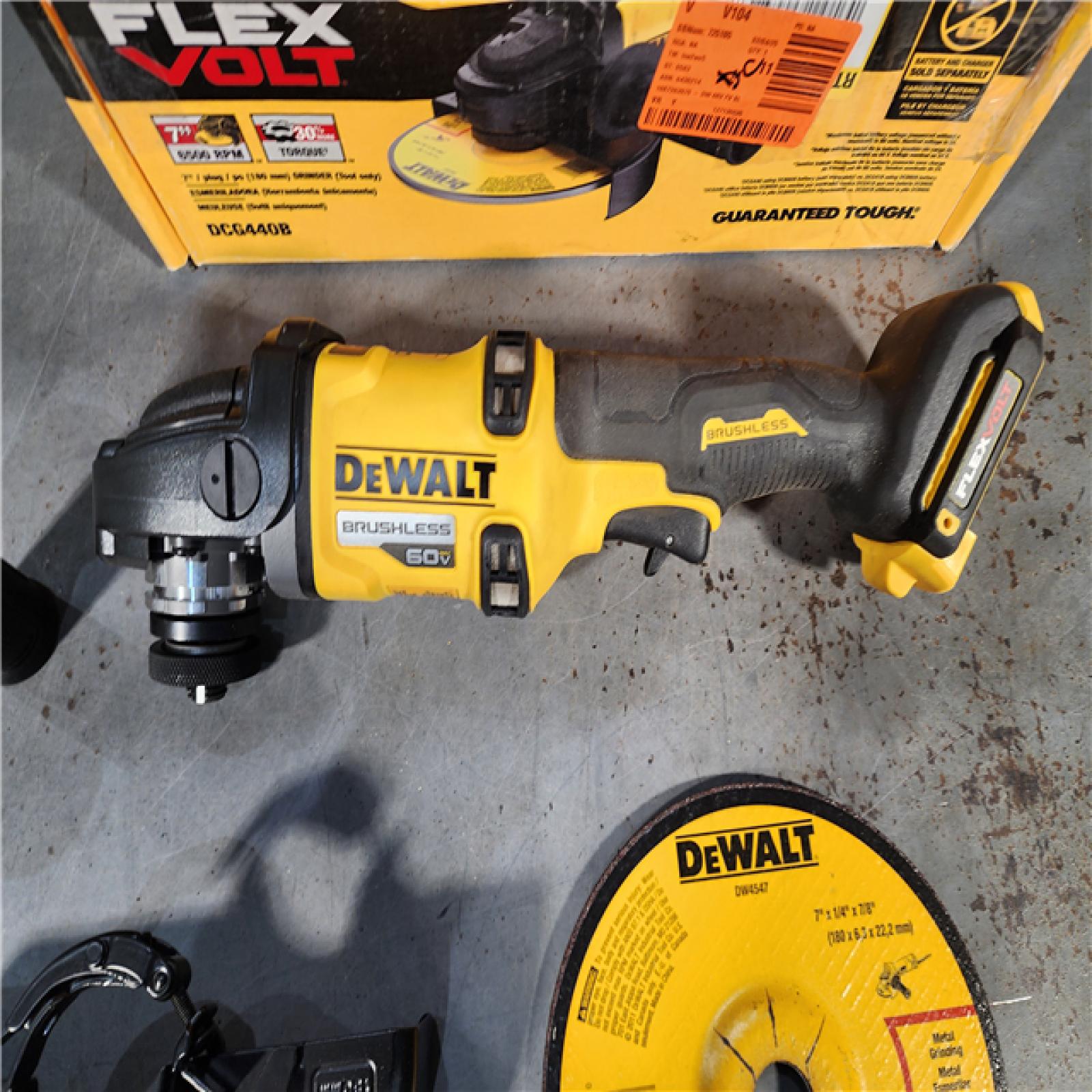 HOUSTON LOCATION - AS-IS DeWalt 60V MAX Brushless Cordless 7 In. Angle Grinder (Tool Only)