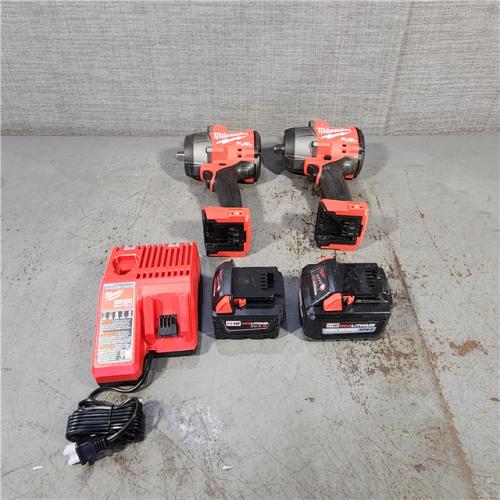 HOUSTON LOCATION - AS-IS MILWAUKEE 2 TOOL COMBO KIT W/ (2) BATTERY & CHARGER