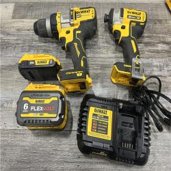 AS-IS DEWALT 20V MAX Cordless Brushless Hammer Drill/Driver 2 Tool Combo Kit with FLEXVOLT ADVANTAGE