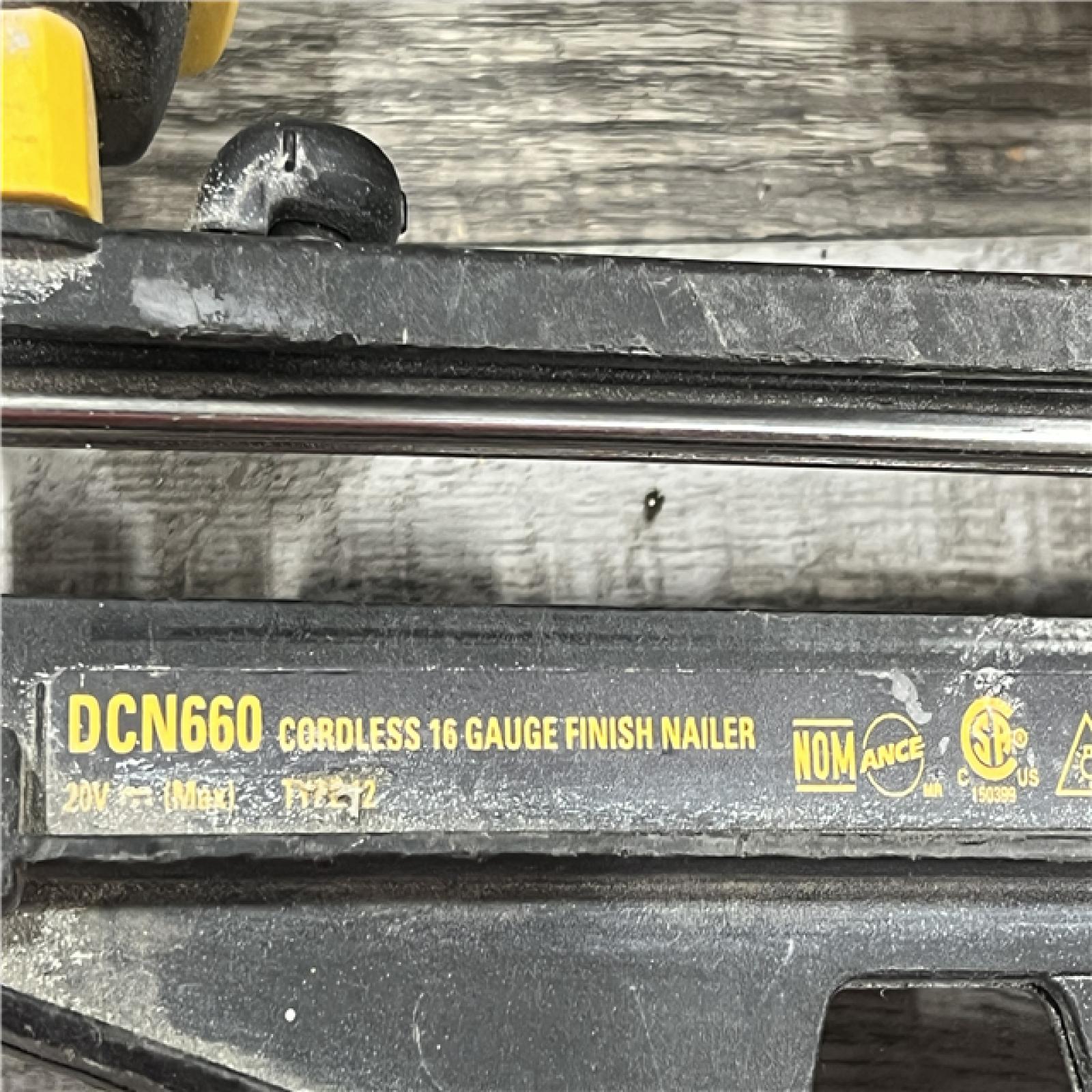 AS-IS DEWALT 20V MAX XR Lithium-Ion Electric Cordless 16-Gauge Angled Finishing Nailer (Tool Only)