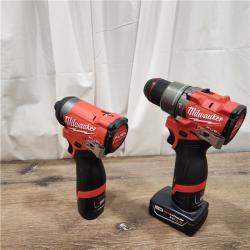 AS-IS Milwaukee 3497-22 12V Brushless Hammer Drill and Impact Driver Combo Kit