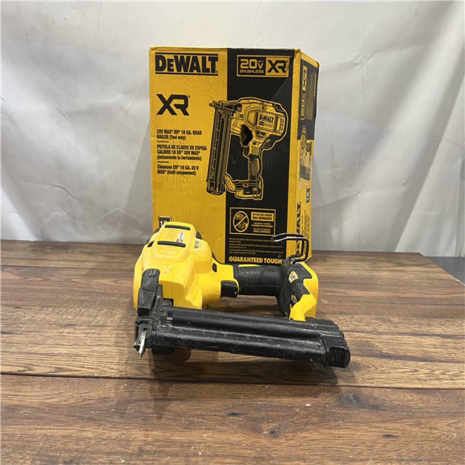 AS IS DeWalt 20V MAX XR Lithium-Ion Electric Cordless 18-Gauge Brad Nailer (Tool Only)