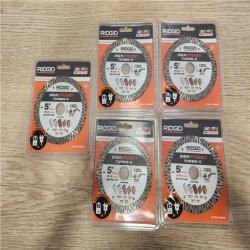 Phoenix Location NEW Sealed RIDGID TURBO-V 5 in. Turbo Rim Diamond Blade for Masonry High Efficiency Cutting(5 Packs)