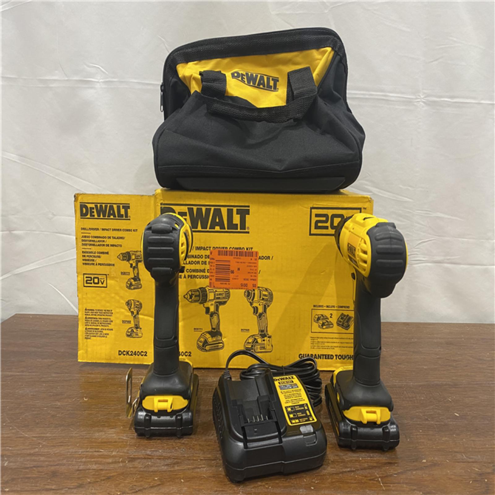 AS-IS DeWALTA® 20V MAX Cordless Drill Driver/Impact Driver Combo Kit 1.3 Ah Lithium Ion