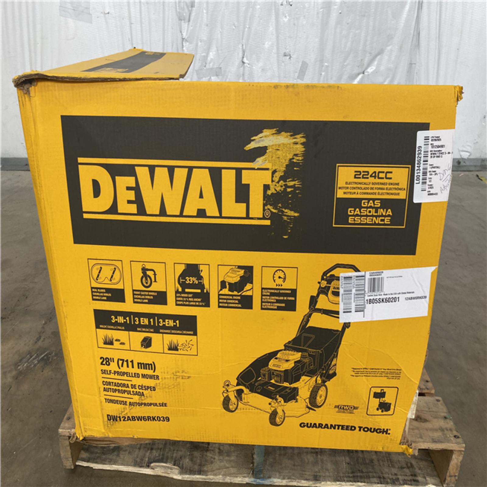 Houston Location AS IS - Dewalt Walk Behind Mower 28in. 711mm