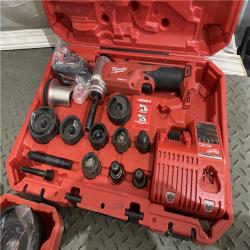 Houston location AS-IS Milwaukee 2677-23 M18 ForceLogic 6T Knockout Tool 1/2 in. - 4 in Kit