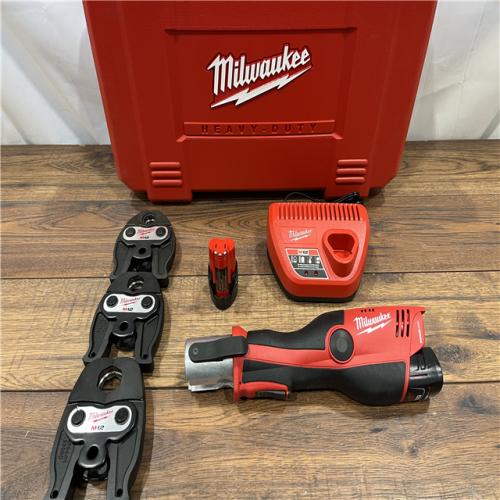 AS IS Milwaukee M12 Force Logic Press Tool 1/2 in. to 1 in. Kit