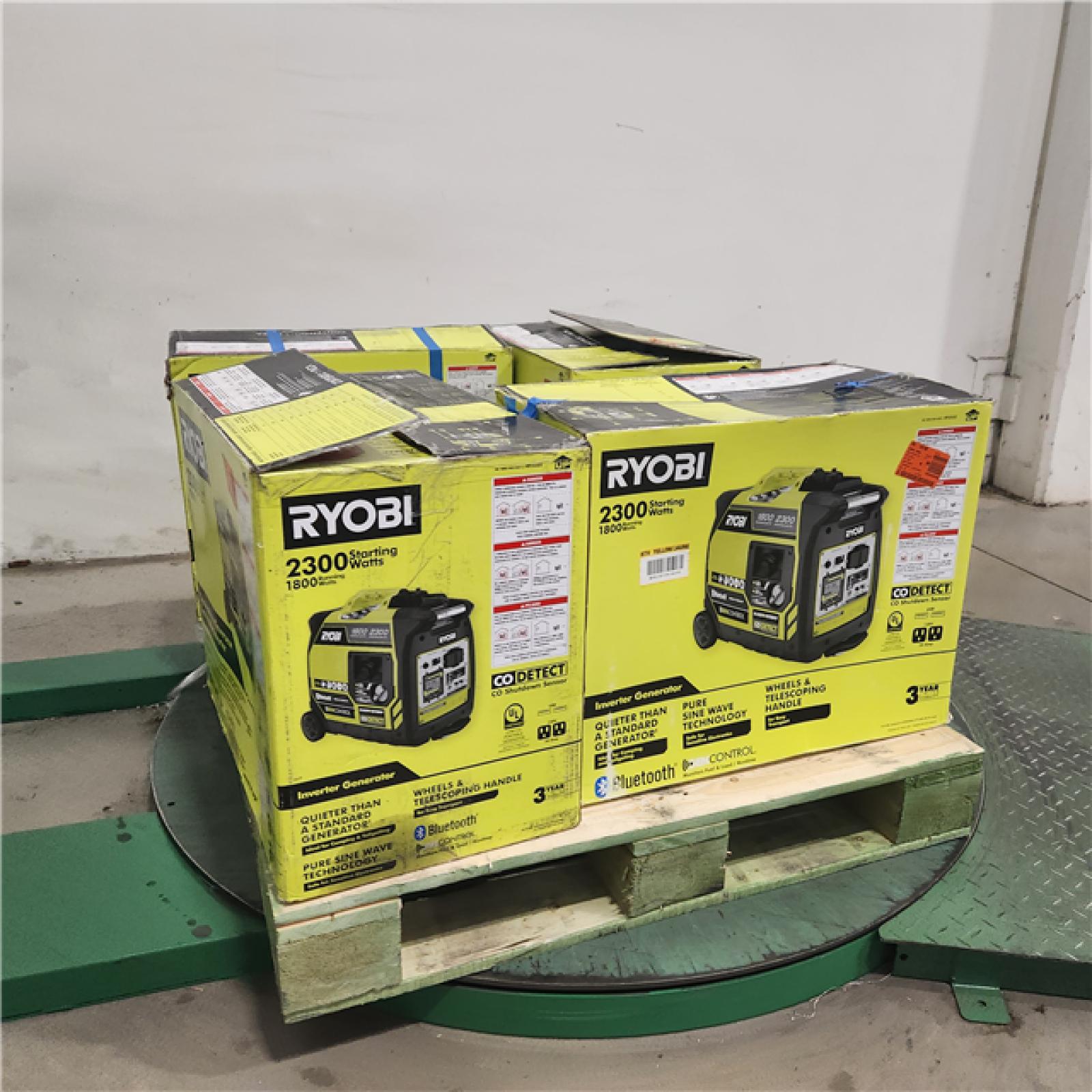 Dallas Location - As-Is Ryobi 2300-Watt Bluetooth Inverter Generator(Lot Of 4)