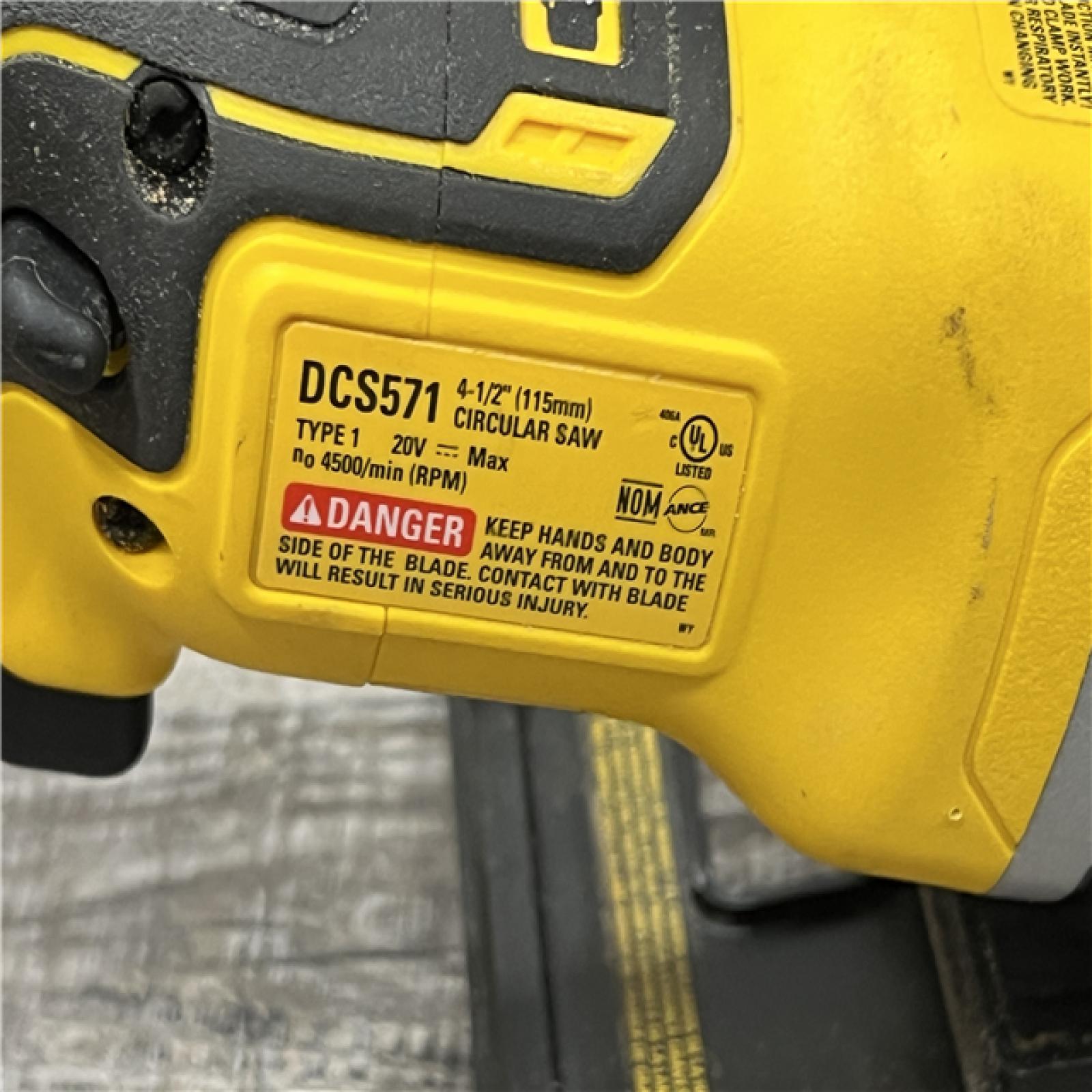 AS-IS DEWALT ATOMIC 20V MAX Cordless Brushless 4-1/2 in. Circular Saw (Tool Only)