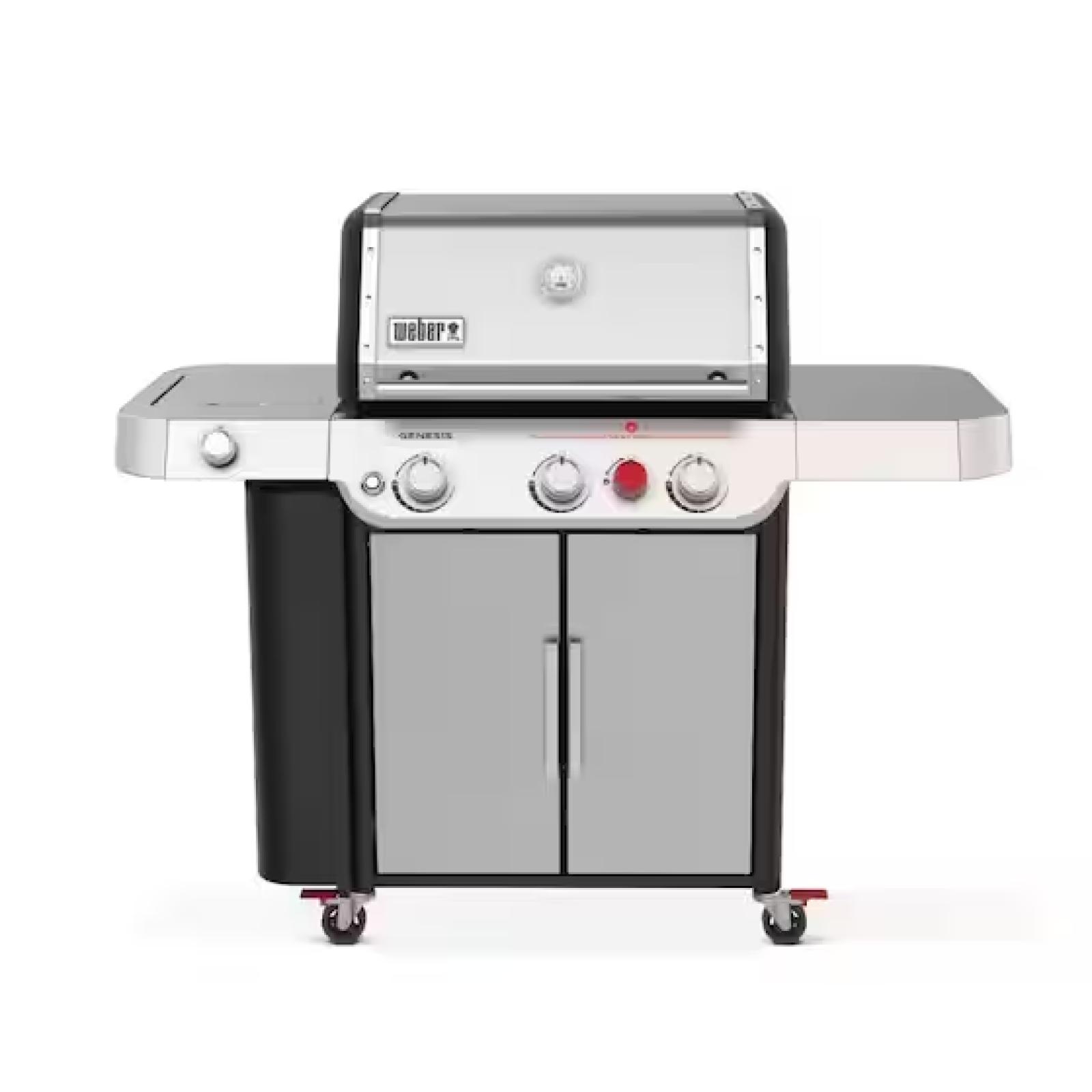 DALLAS LOCATION - Weber Genesis S-335 3-Burner Liquid Propane Gas Grill in Stainless Steel