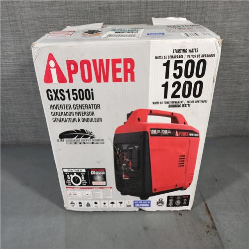 HOUSTON LOCATION - AS-IS 1500-Watt Recoil Start Gasoline Powered Ultra-Light Inverter Generator with 60cc OHV Engine and CO Sensor Shutdown