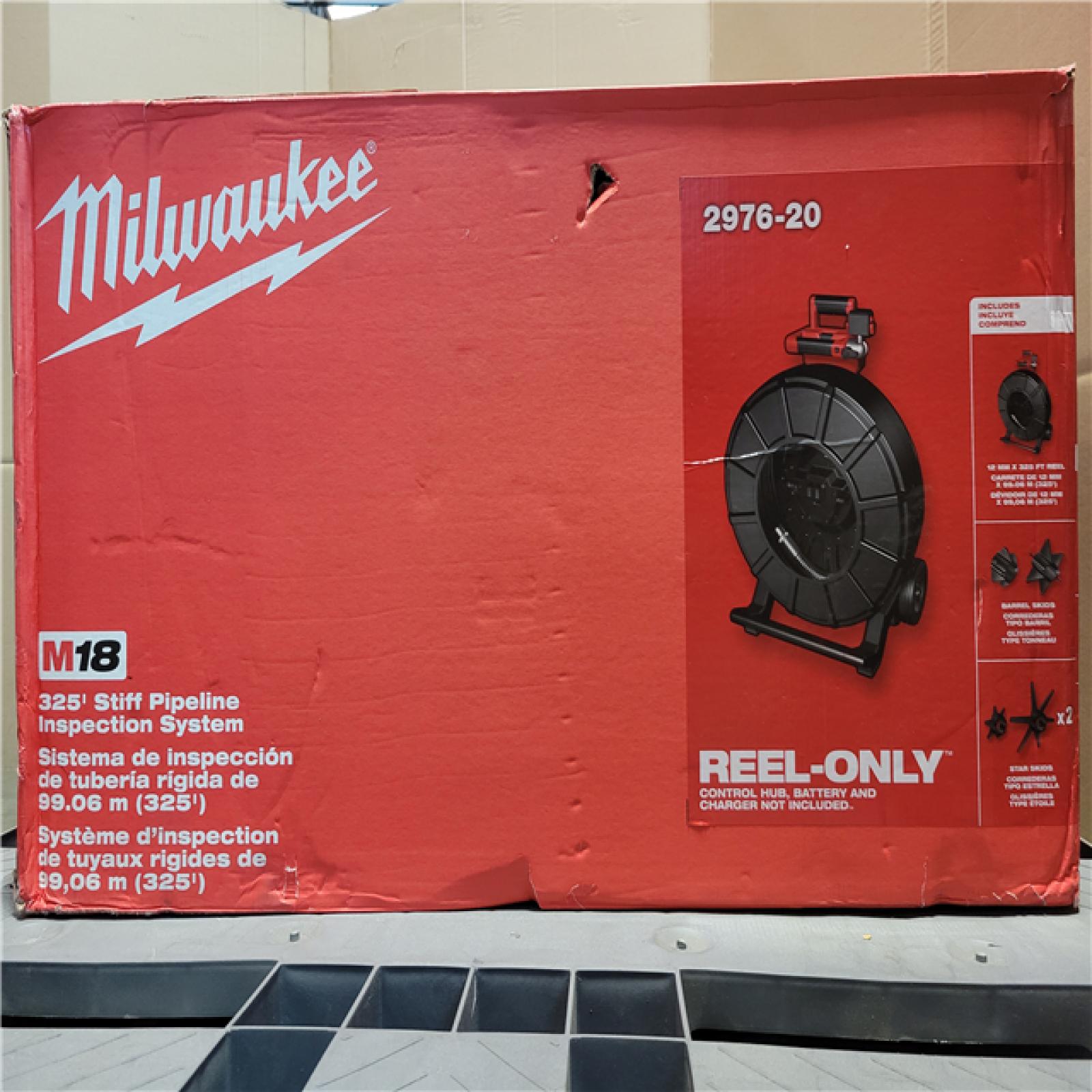 CALIFORNIA AS-IS MILWAUKEE M18 325' STIFF PIPELINE INSPECTION SYSTEM