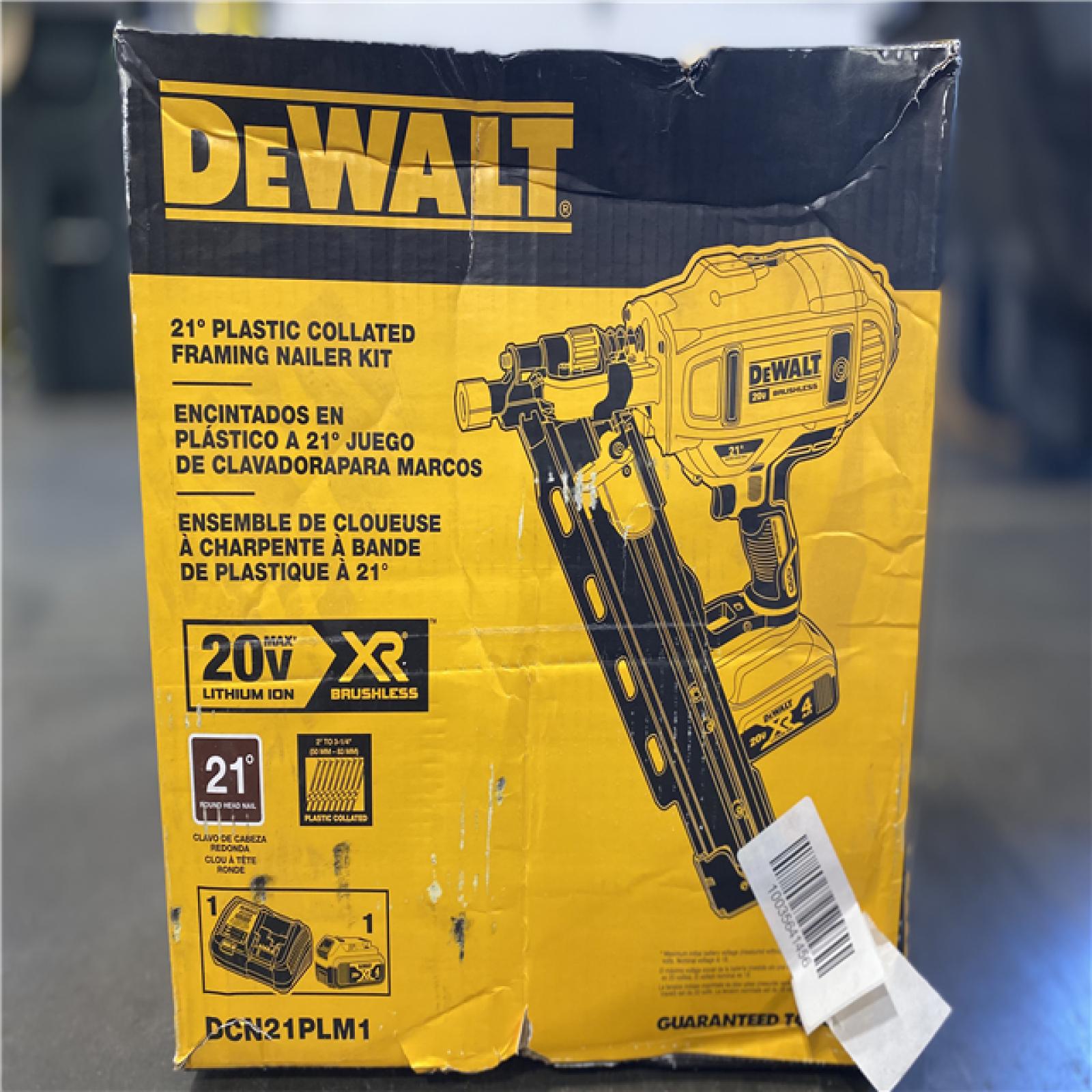 NEW! - DEWALT 20V MAX XR Lithium-Ion Cordless Brushless 2-Speed 21° Plastic Collated Framing Nailer with 4.0Ah Battery and Charger