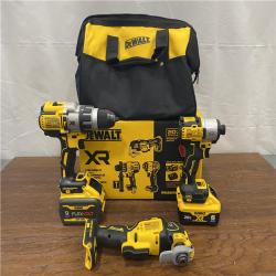 AS-IS DEWALT 20-Volt Lithium-Ion Cordless 3-Tool Combo Kit with FLEXVOLT 9 Ah and 20V 6 Ah Batteries and Charger