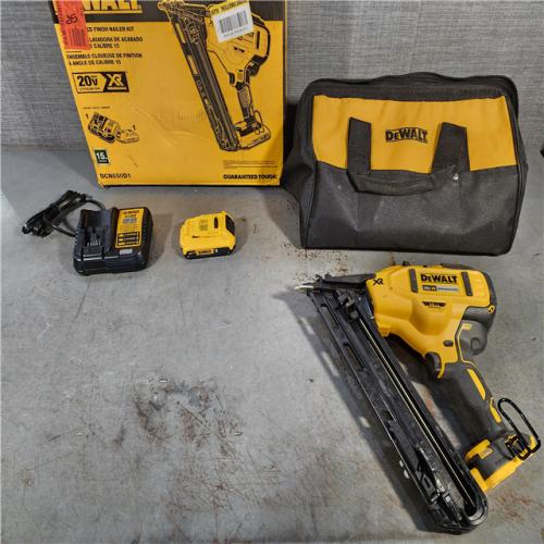 HOUSTON LOCATION - AS-IS DEWALT 20V MAX XR 15 Ga. Cordless 34 Deg Nailer 20 V