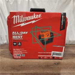 AS-IS Milwaukee-3632-21 M12 Green Beam Laser 360Â° 3-Plane Kit