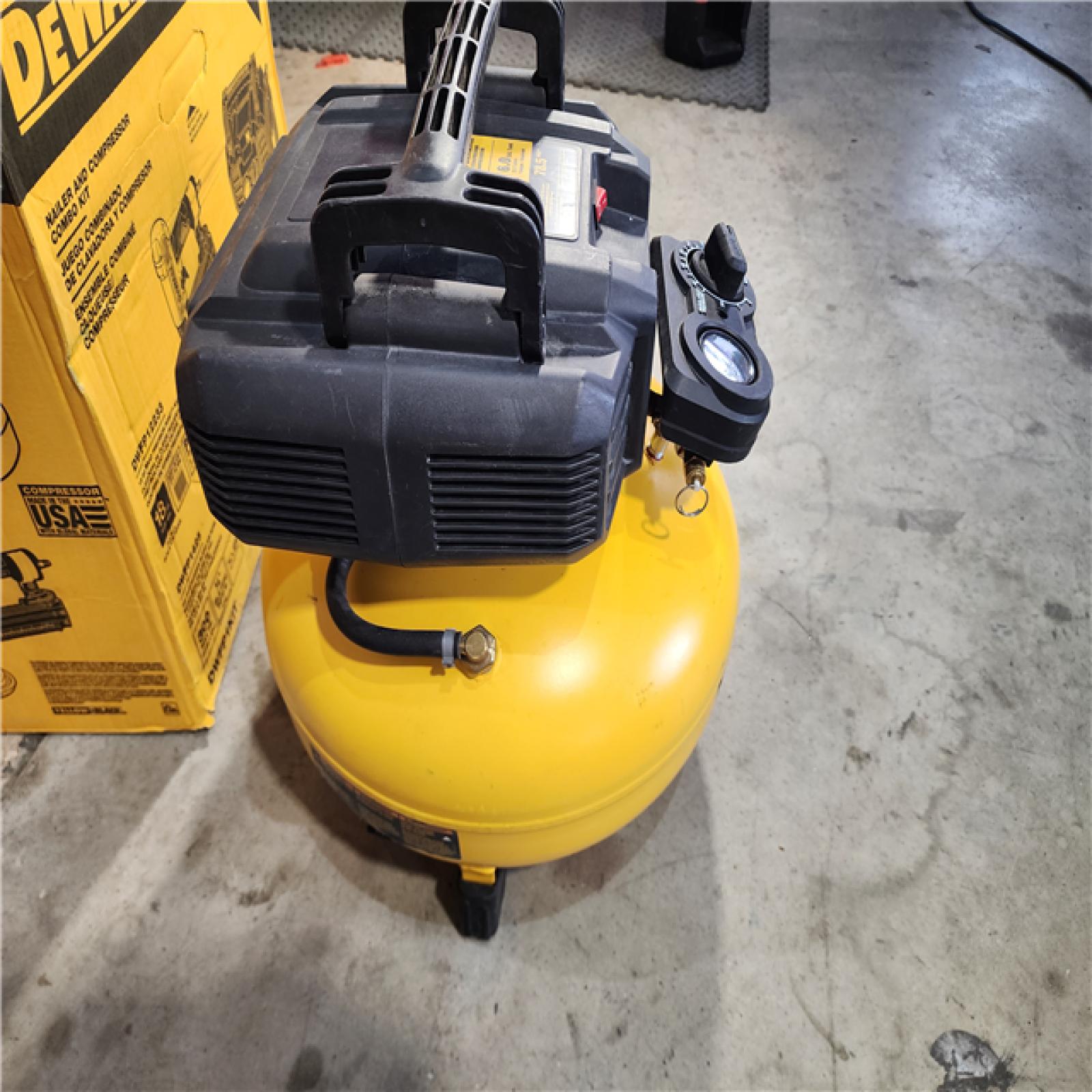 HOUSTON LOCATION - AS-IF (APPEARS LIKE NEW) 6 Gal. 18-Gauge Brad Nailer and Heavy-Duty Pancake Electric Air Compressor Combo Kit