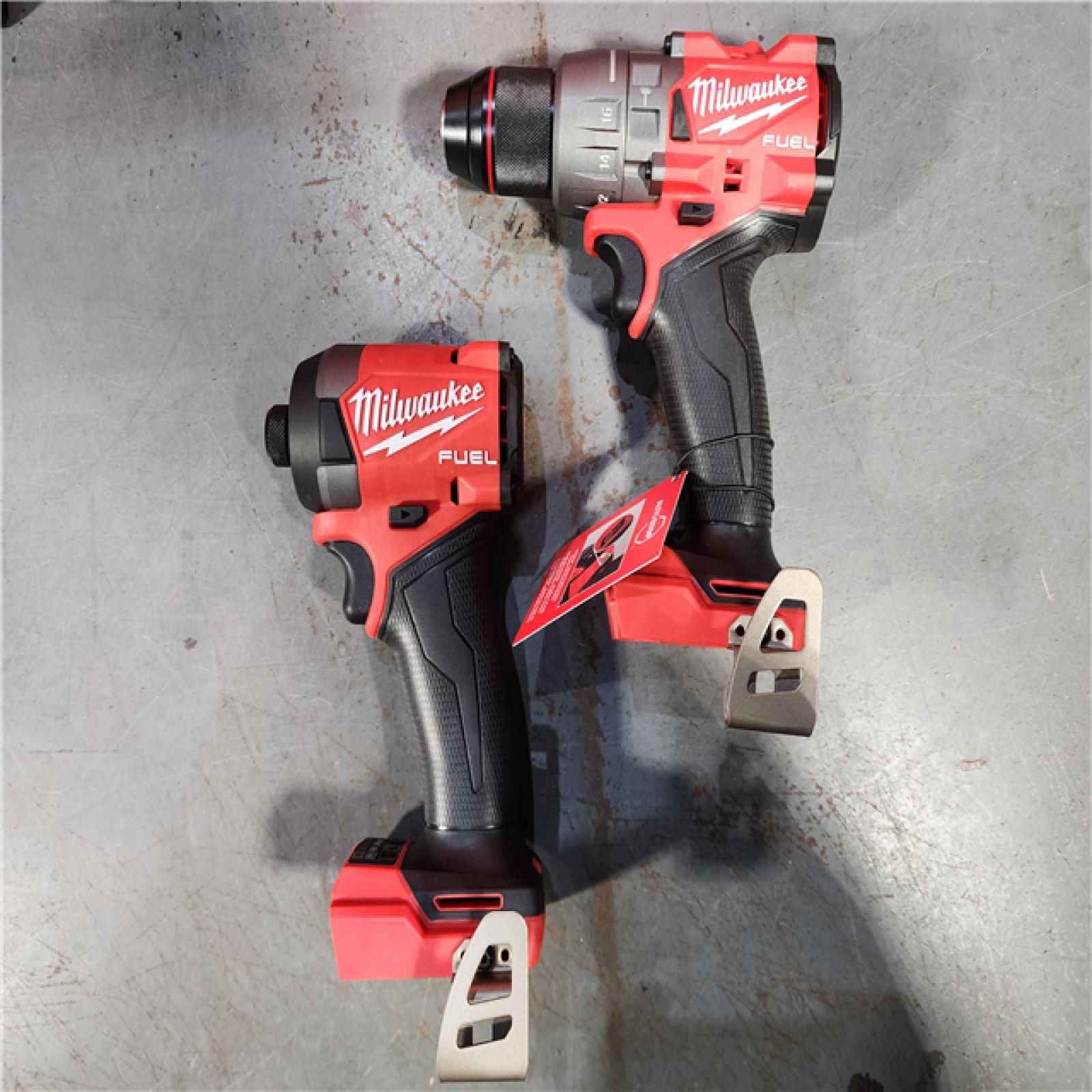 HOUSTON LOCATION - AS-IS (APPEARS LIKE NEW) Milwaukee M18 FUEL 18V Lithium-Ion Brushless Cordless Hammer Drill and Impact Driver Combo Kit (2-Tool) with 2 Batteries