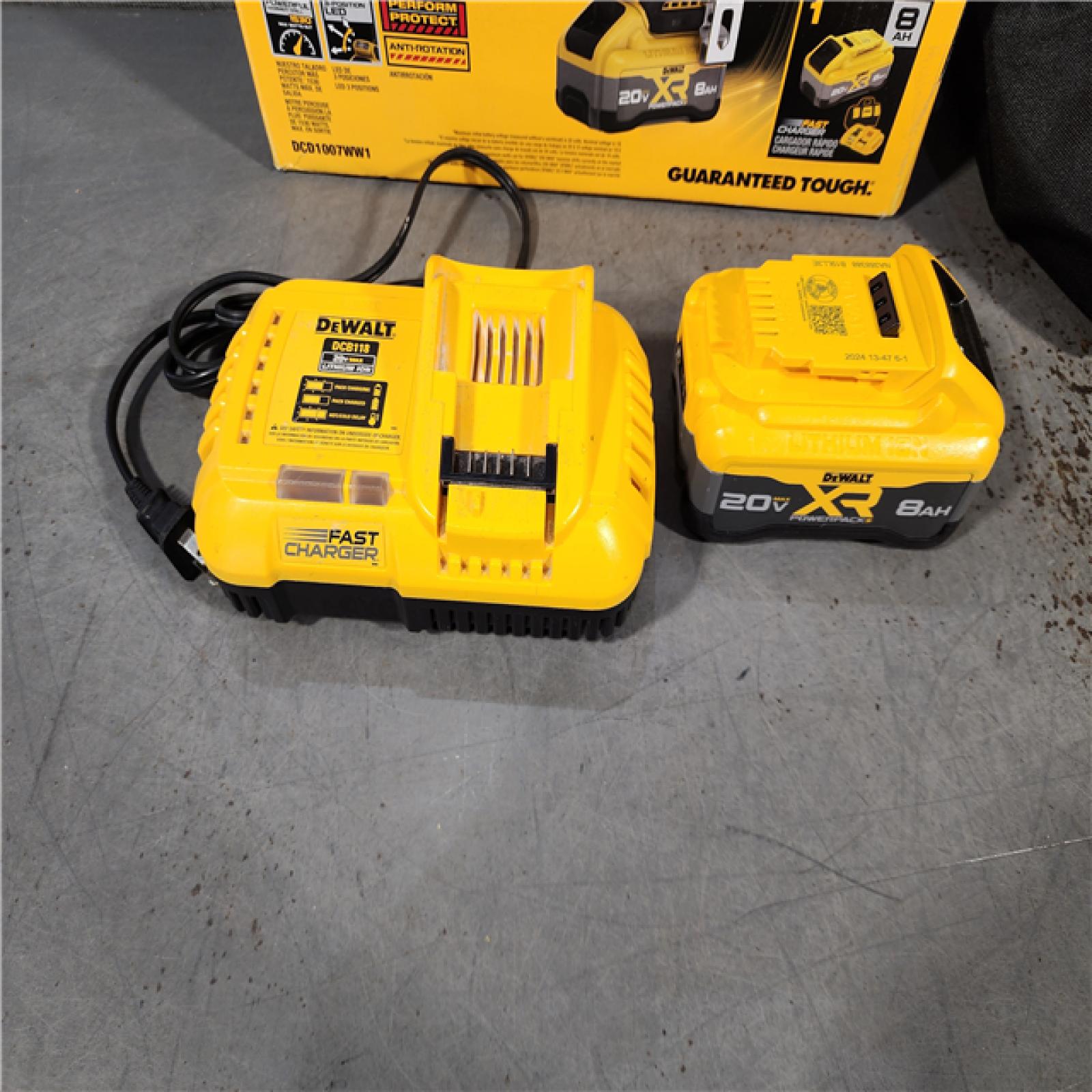 HOUSTON LOCATION - AS-IS DEWALT 20V XR Lithium-Ion Cordless Hammer Drill Kit with 8.0 Ah Battery, Charger and Kit Bag