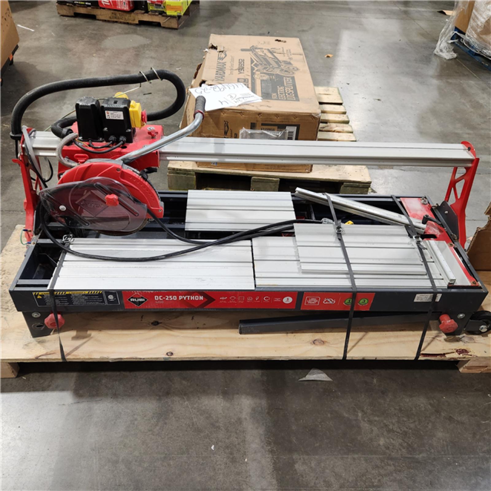 Dallas Location - As-Is Rubi DC-250 Python 1200 48 Tile Saw