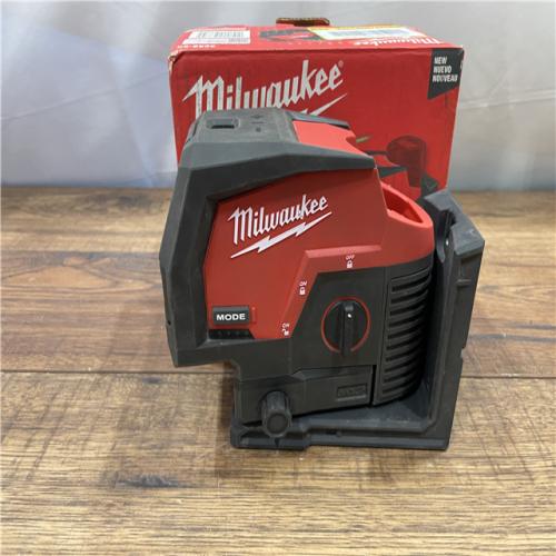 AS-IS Milwaukee M12 12-Volt Lithium-Ion Cordless Green 125 Ft. Cross Line and Plumb Points Laser Level (Tool-Only)