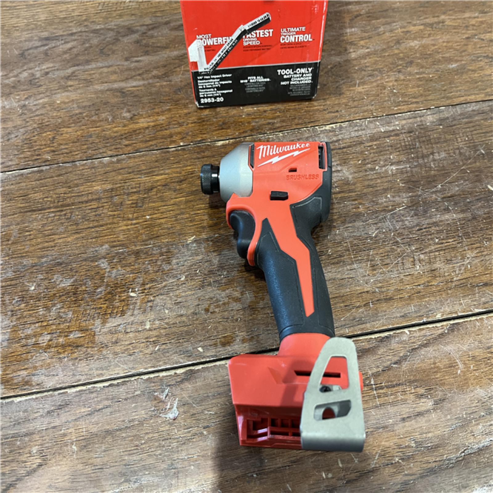 AS-ISMilwaukee 2953-20 18V Lithium-Ion Brushless Cordless 1/4   Hex Impact Driver Bare Tool  Red