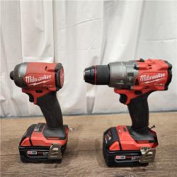 AS-IS Milwaukee M18 FUEL 18V Lithium-Ion Brushless Cordless Hammer Drill and Impact Driver Combo Kit (2-Tool) with 2 Batteries