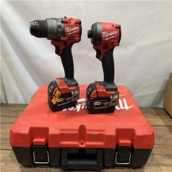 AS-IS Milwaukee M18 FUEL 18V Lithium-Ion Brushless Cordless Hammer Drill and Impact Driver Combo Kit (2-Tool) with 2 Batteries