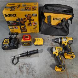 HOUSTON LOCATION - AS-IS DEWALT 20V MAX Cordless Brushless Hammer Drill/Driver 2 Tool Combo Kit with FLEXVOLT ADVANTAGE