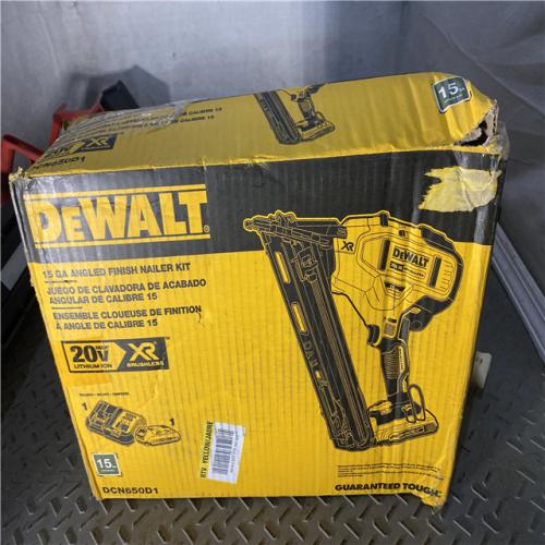 Houston location AS-IS DEWALT 20V MAX XR 15 Ga. Cordless 34 Deg Nailer 20 V