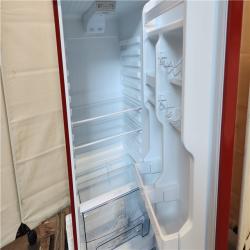 California AS-IS Galanz Top Freezer Refrigerator with 10 Cu. Ft. Total Capacity Electronic Temperature Control Frost Free Crisper Drawer with