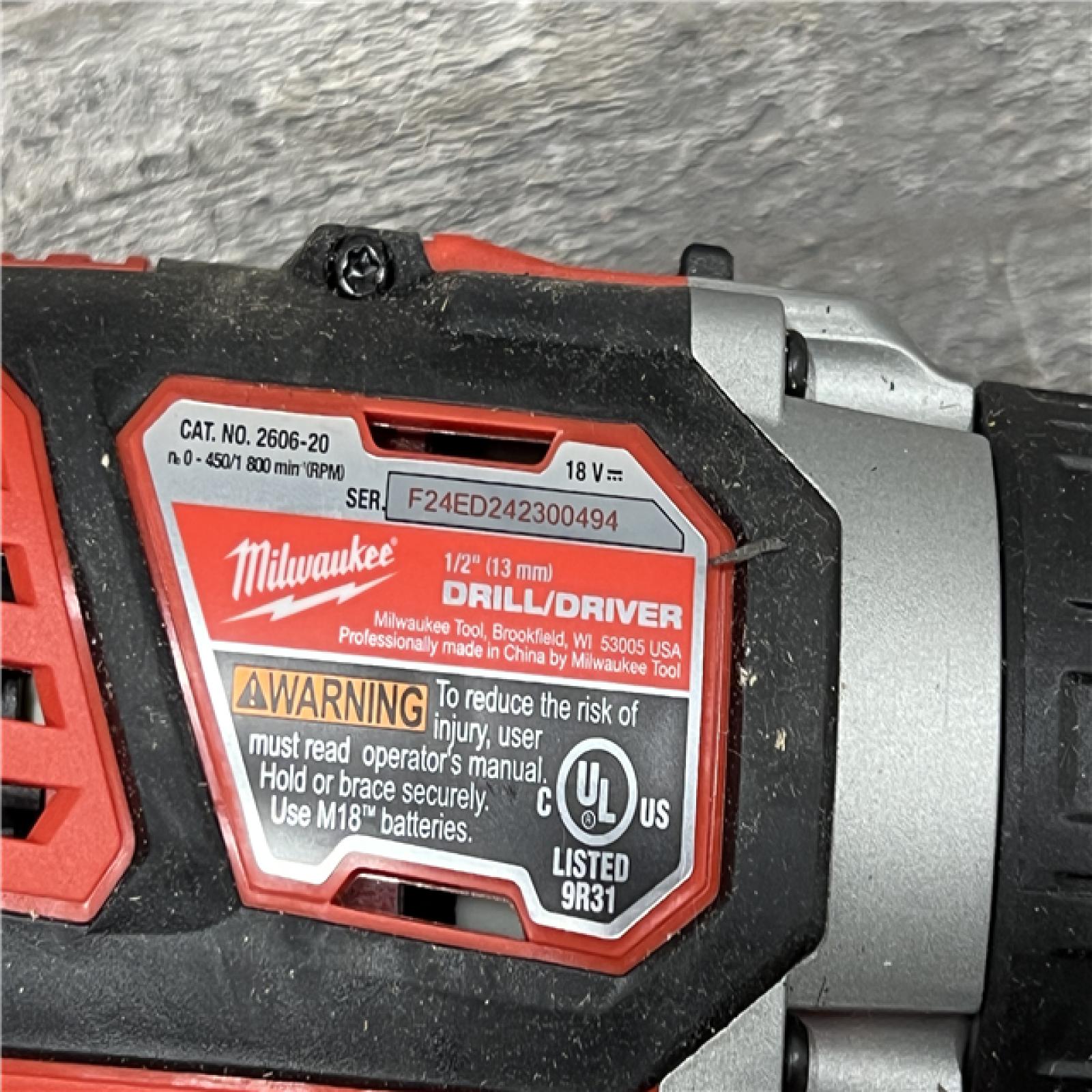 AS-IS Milwaukee M18 18-Volt Lithium-Ion Cordless Combo Tool Kit (5-Tool) with (1) 3.0Ah and (1) 1.5Ah Battery, (1) Charger, (1) Tool Bag