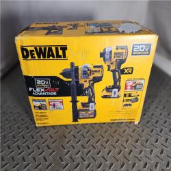 HOUSTON LOCATION - AS-IS (APPEARS LIKE NEW) 20V MAX Cordless Brushless Hammer Drill/Driver 2 Tool Combo Kit with FLEXVOLT ADVANTAGE