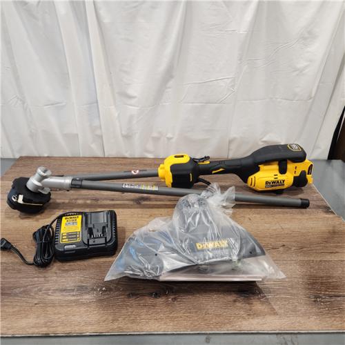 AS-IS FLEXVOLT 60V MAX 17 in. Cordless Battery Powered Attachment Capable Trimmer with Charger