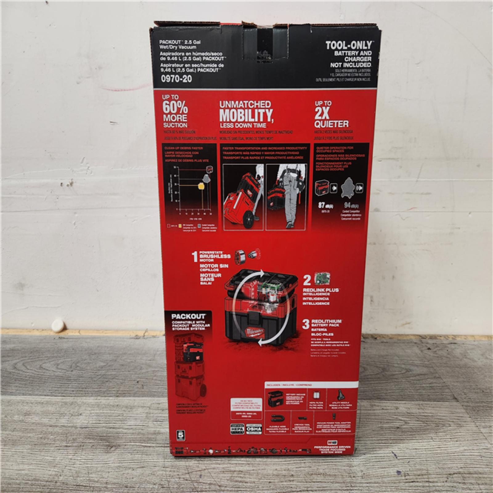 Phoenix Location NEW Milwaukee M18 FUEL PACKOUT 18-Volt Lithium-Ion Cordless 2.5 Gal. Wet/Dry Vacuum (Vacuum-Only)