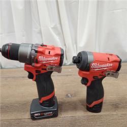 AS-IS Milwaukee 3497-22 12V Brushless Hammer Drill and Impact Driver Combo Kit