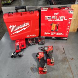 HOUSTON LOCATION - AS-IS Milwaukee M18 FUEL 18V Lithium-Ion Brushless Cordless Hammer Drill and Impact Driver Combo Kit (2-Tool) with 2 Batteries