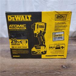 AS-IS ATOMIC 20V MAX Lithium-Ion Cordless 1/4 in. Brushless Impact Driver Kit, 5 Ah Battery, Charger, and Bag