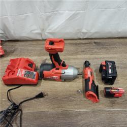 AS-IS M12/M18 12/18V Lithium-Ion Cordless 3/8 in. Ratchet and 1/2 in. High Torque Impact Wrench with Friction Ring Combo Kit